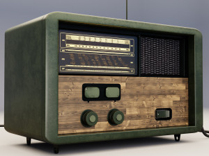 Vintage radio Model 3D