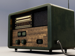 Vintage radio Model 3D