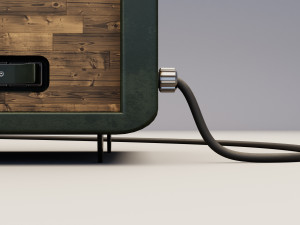Vintage radio Model 3D
