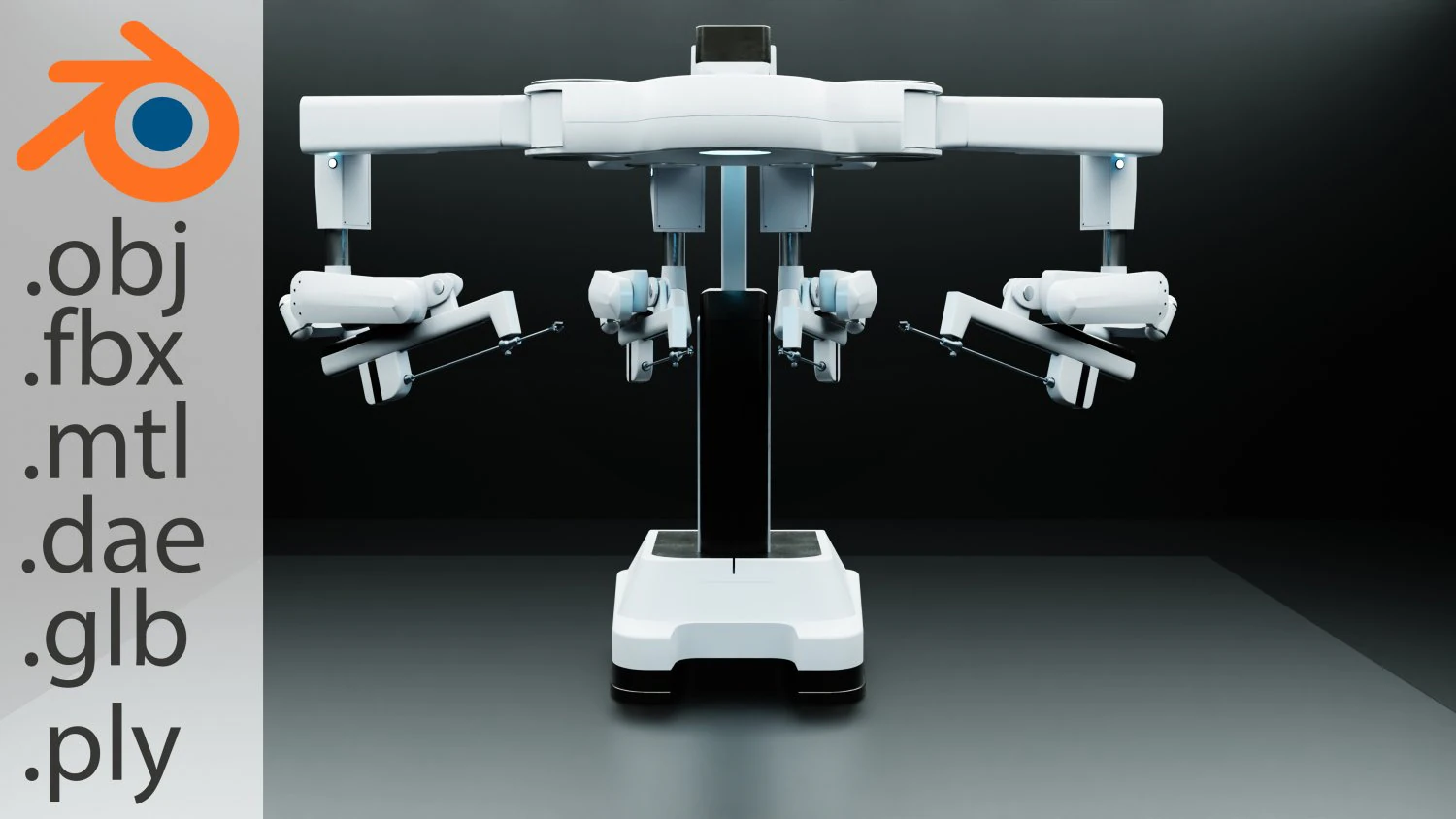 Surgical Robotic System da Vinci 3D Model .c4d .max .obj .3ds .fbx .stl .blend 