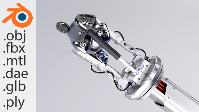 Robot hand 3D Модель .c4d .max .obj .3ds .fbx .stl .blend 