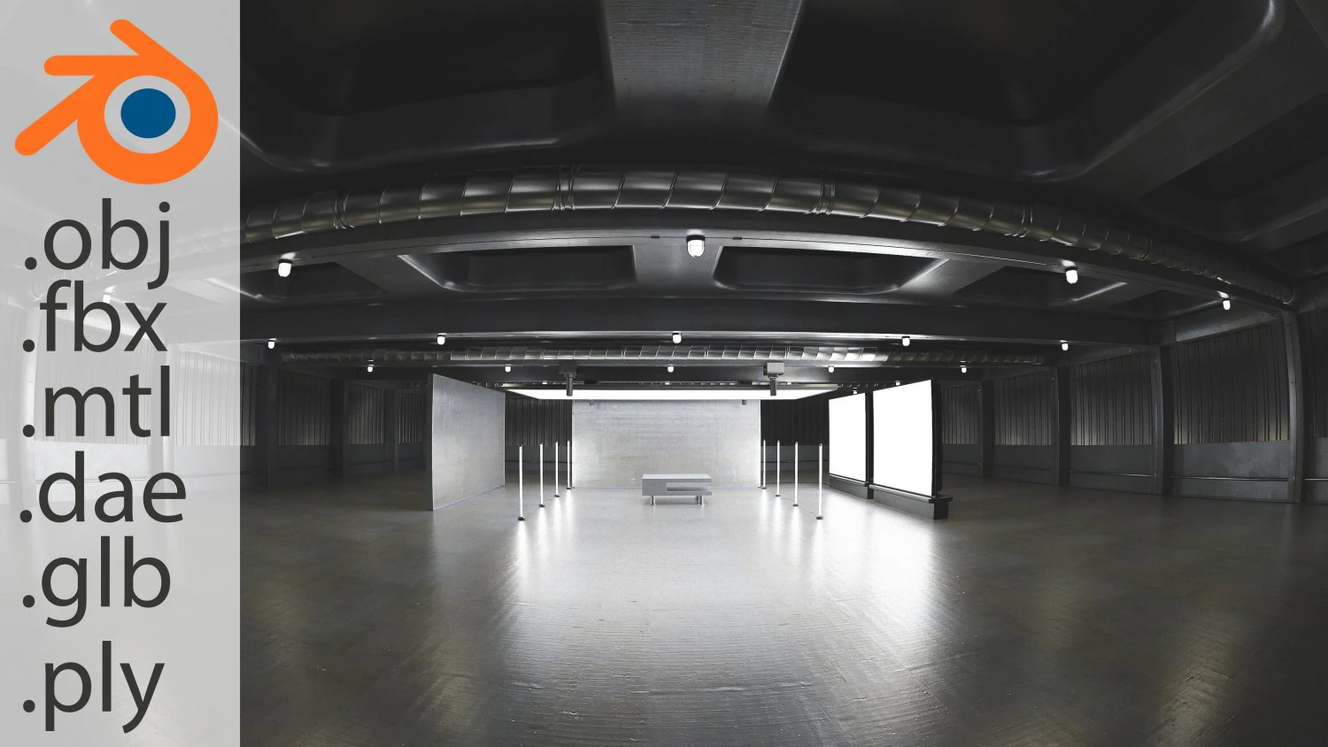 Hangar 3D Model .c4d .max .obj .3ds .fbx .stl .blend 