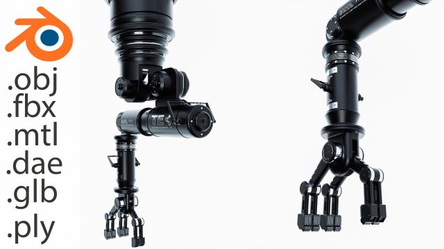 Industrial Robot Model 3D .c4d .max .obj .3ds .fbx .stl .blend 