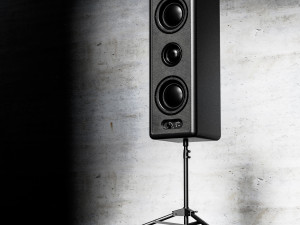 2 high-quality speakers on a tripod 3D Model