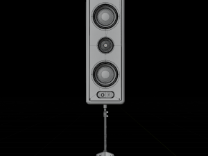 2 high-quality speakers on a tripod 3D Model