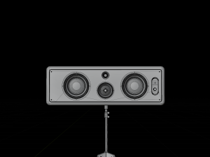 2 high-quality speakers on a tripod 3D Model