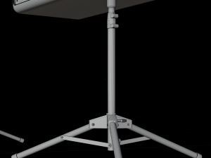 2 high-quality speakers on a tripod 3D Model