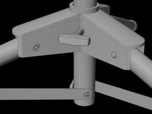 2 high-quality speakers on a tripod 3D Model
