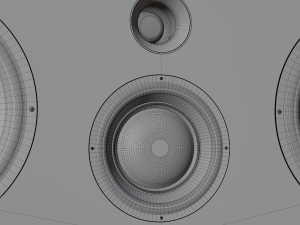2 high-quality speakers on a tripod 3D Model