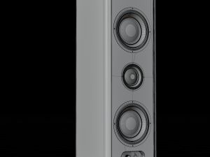 2 high-quality speakers on a tripod 3D Model