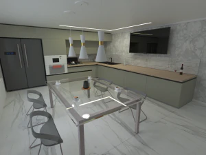 Nowoczesna kuchnia Model 3D