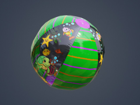 Опора для пляжного мяча PBR, готовая к игре 3D Модель