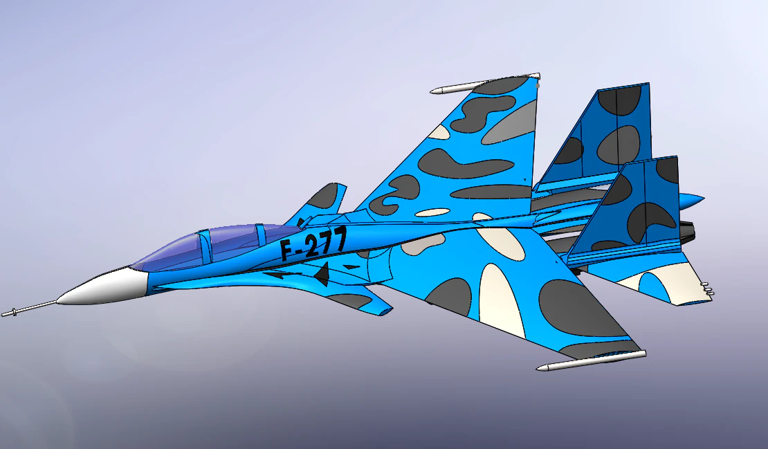 Fighter Plane for 3d Printing 3D Model .c4d .max .obj .3ds .fbx .stl .blend 
