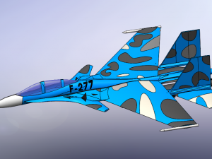 Fighter Plane for 3d Printing 3D Модель