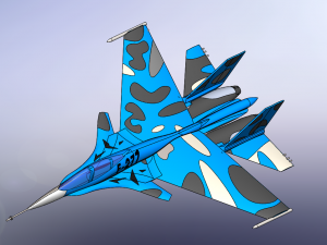 Fighter Plane for 3d Printing 3D Модель