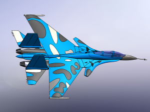 Fighter Plane for 3d Printing 3D Модель
