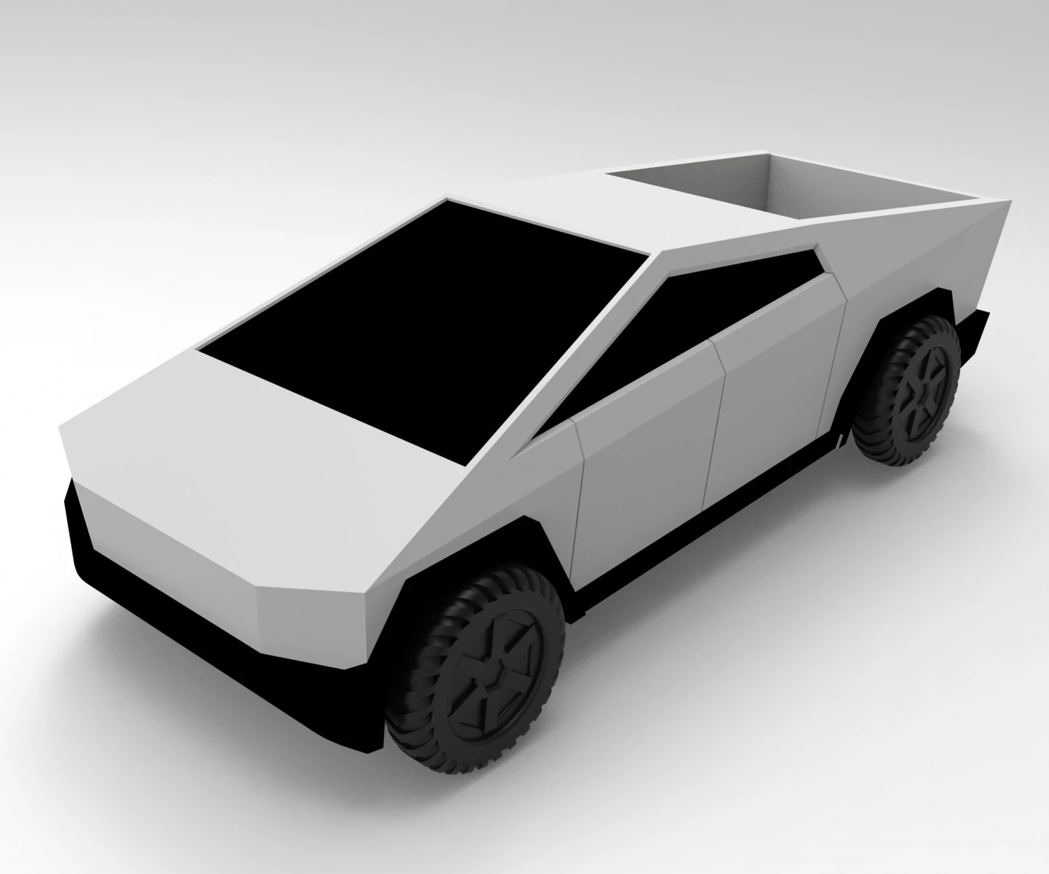 Tesla-Cybertruck for 3D Printing 3D Model .c4d .max .obj .3ds .fbx .stl .blend 