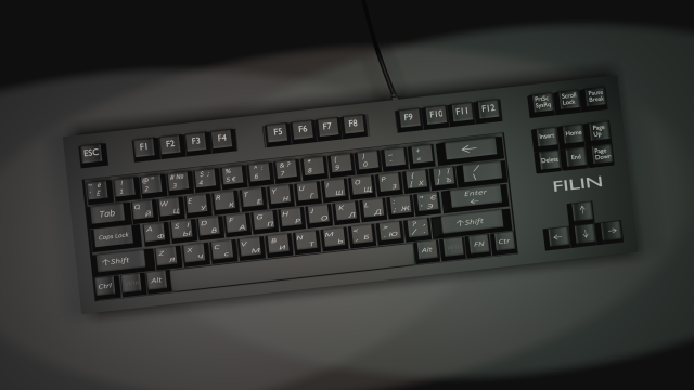 Keyboard black Modello 3D .c4d .max .obj .3ds .fbx .stl .blend 