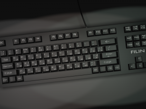 Keyboard black 3D Model