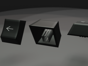 Keyboard black Modello 3D