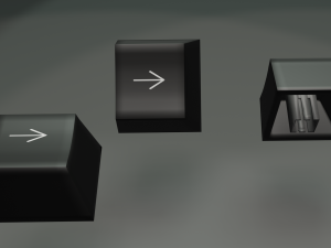 Keyboard black Modello 3D