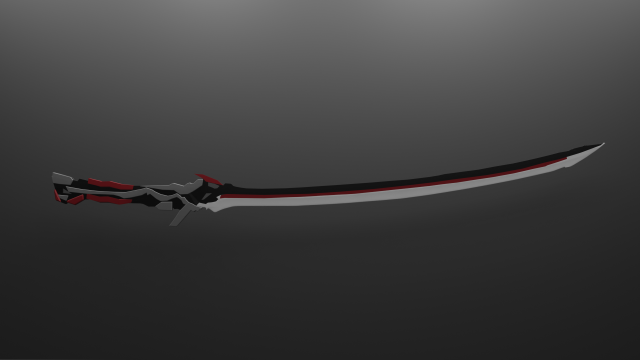 KatanaDragonRedBlak 3D 模型 .c4d .max .obj .3ds .fbx .stl .blend 