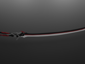 KatanaDragonRedBlak 3D Model