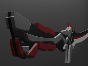 KatanaDragonRedBlak 3D 模型
