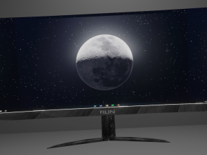 Game Monitor Moon 3D Model