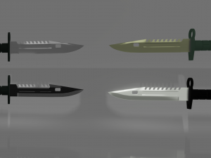 M9 bayonet 4 colorings 3D Model