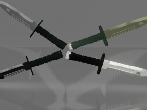 M9 bayonet 4 colorings 3D Model