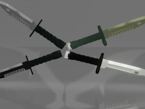 M9 bayonet 4 colorings 3D Model