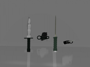 M9 bayonet 4 colorings 3D Model
