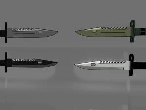 M9 bayonet 4 colorings 3D Model