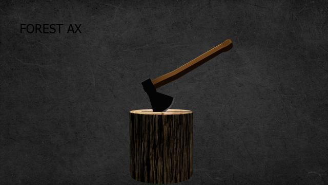 FOREST AX 3D Model .c4d .max .obj .3ds .fbx .stl .blend 