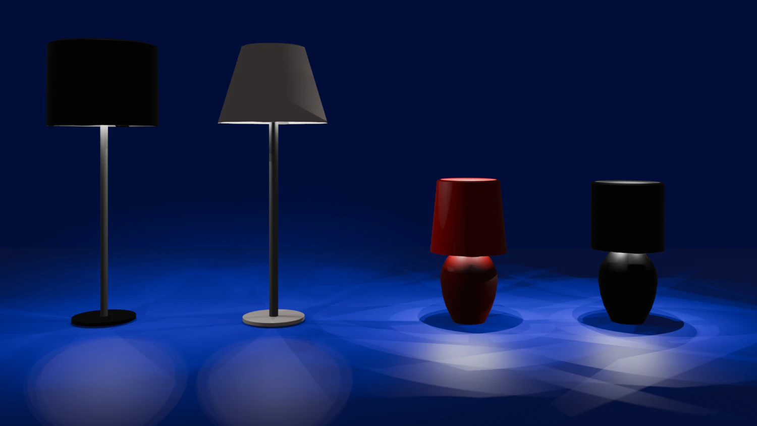 Simple lamps 3D Model .c4d .max .obj .3ds .fbx .stl .blend 