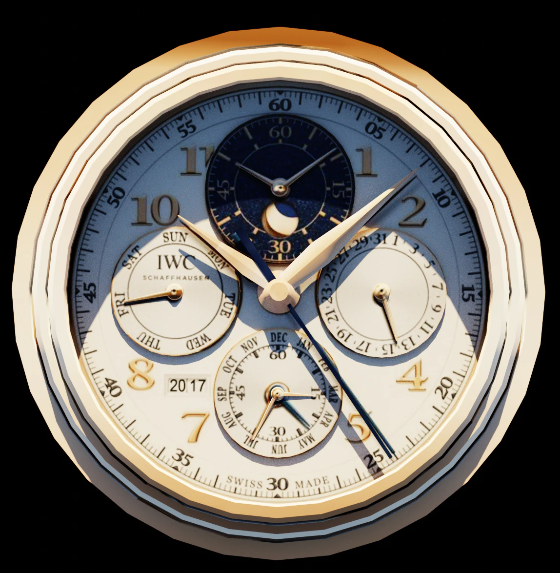 Clock 3D Model .c4d .max .obj .3ds .fbx .stl .blend 