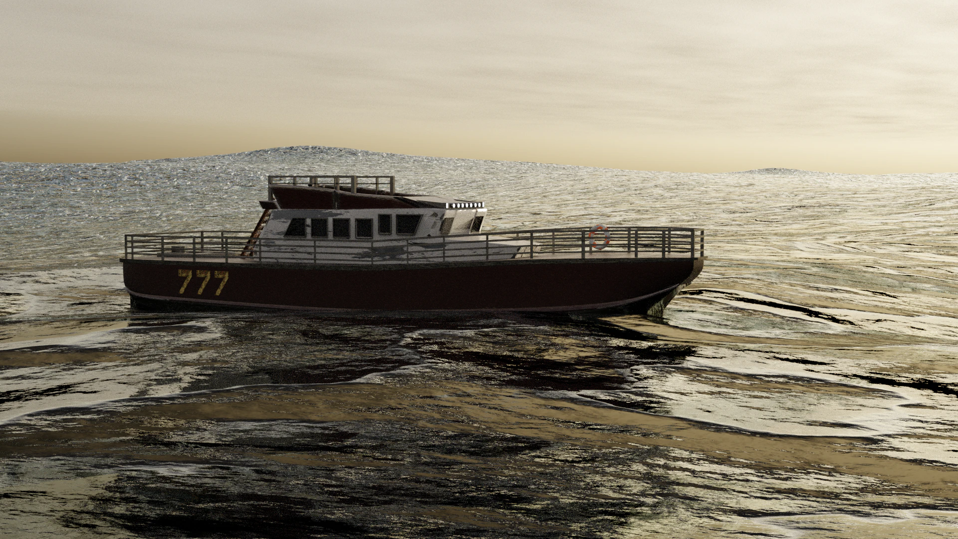 Boat 3D Model .c4d .max .obj .3ds .fbx .stl .blend