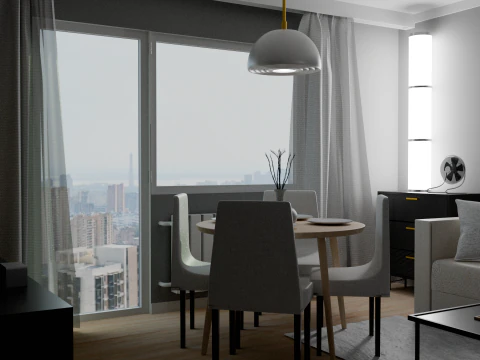 Living Room Furniture 3D Model