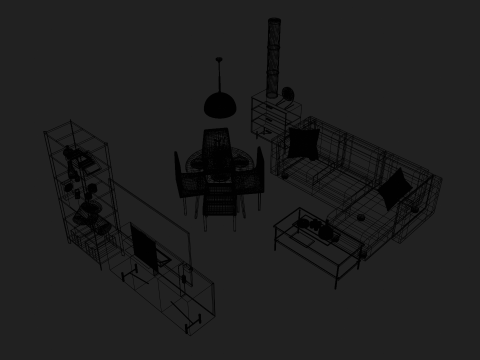Living Room Furniture Modèle 3D