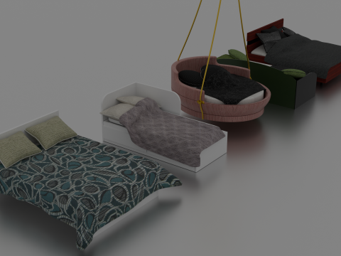 Bed set 3D 模型