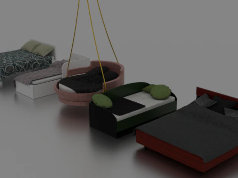 Bed set 3D Model