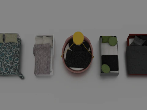 Bed set 3D Model