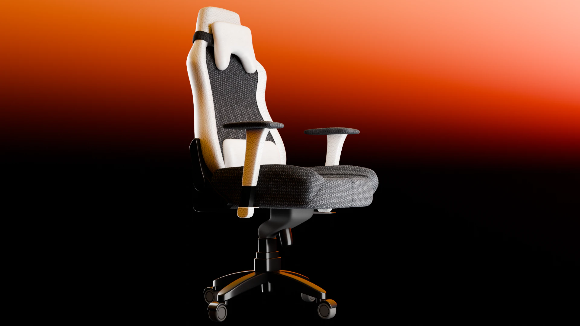 Gaming chair 3D Model .c4d .max .obj .3ds .fbx .stl .blend 