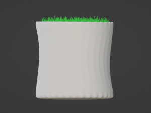 Pot of grass 3D Model