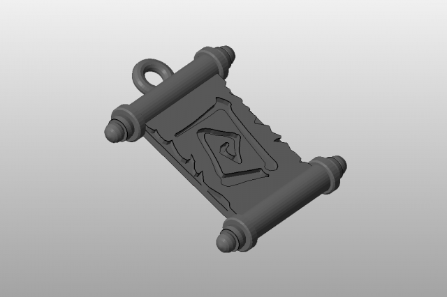Town Portal Scroll 3D Modell .c4d .max .obj .3ds .fbx .stl .blend 