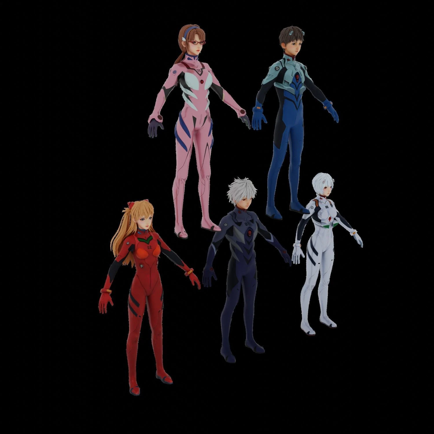 PUBG Mobile - Evangelion Characters 3D Model .c4d .max .obj .3ds .fbx .stl .blend 
