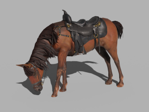 PUBG Mobile Horse - with 40 Animation and Rigged 3D Model