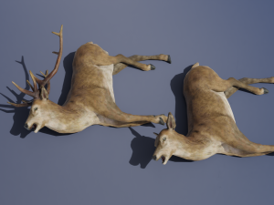 PUBG Mobile Deer Stag and Doe Animated and Rigged 3D Model