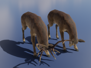 PUBG Mobile Deer Stag and Doe Animated and Rigged 3D Model